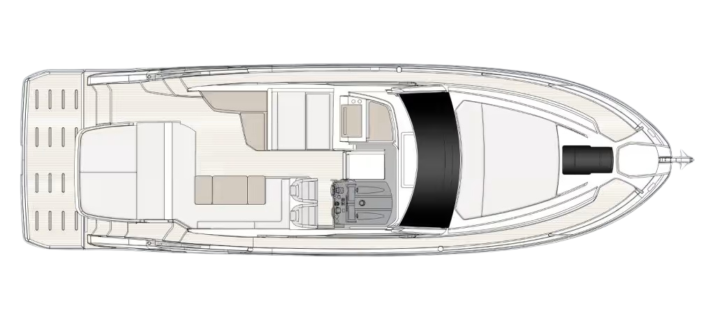 main-deck Azimut 45 Atlantis главная палуба
